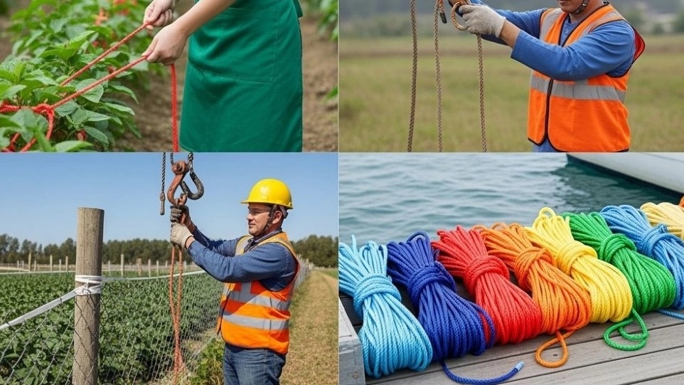 کاربردهای طناب پلاستیکی رنگی در صنایع مختلف